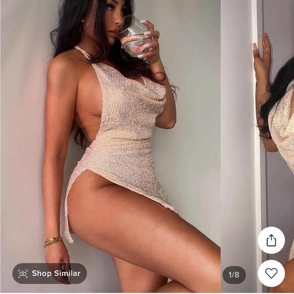 Nude Sequin Dress - Picture 4 of 4